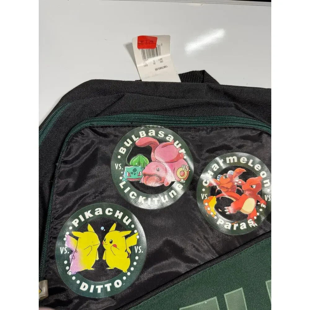 New NOS vintage NWT green pokermon backpack pikachu charmelon bulbasaur gotta